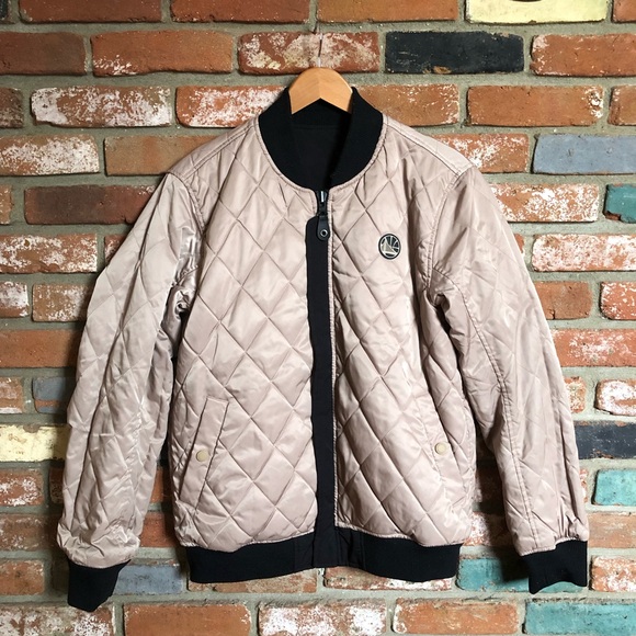 NBA Golden State Warriors Basketball Reversible Bomber Jacket - Picture 2 of 16